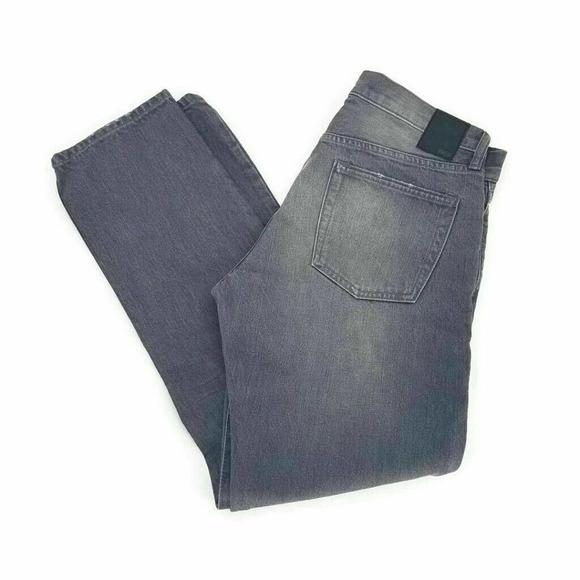 Gap 1969 Mens Classic Straight Jeans Gray Whiskered Mid Rise Denim 31 X 30 - Picture 1 of 11